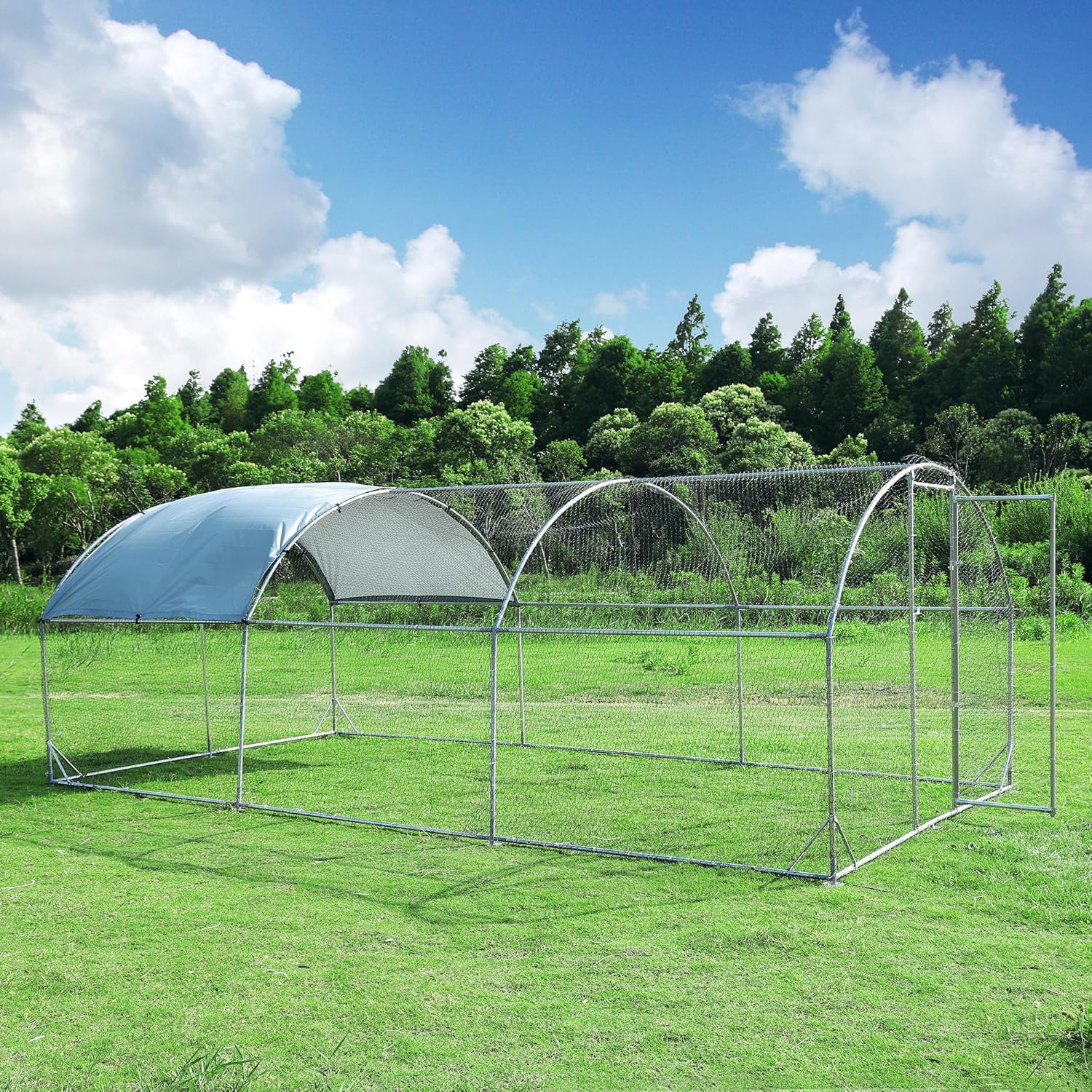 Betterhood Metal Chicken Coop With Cover, 9 ft W x 19 ft L x 6.5 ft H - Image 9