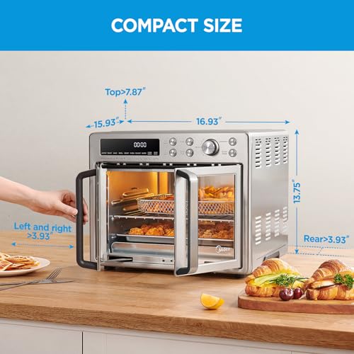 Midea Flexify French Door Air Fryer Toaster Oven Combo, 26.4 QT, 10-in-1, Stainless Steel - Image 9