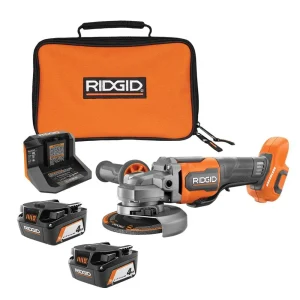 18V Brushless Cordless 4-1/2 in. Paddle Angle Grinder with (2) 4.0 Ah Batteries, Charger, and Bag -AC93044SBN