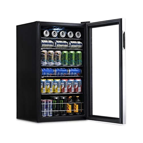 NewAir Beverage Refrigerator Cooler, 126 Cans, Stainless Steel, Right Hinge Glass Door - AB-1200 - Image 6