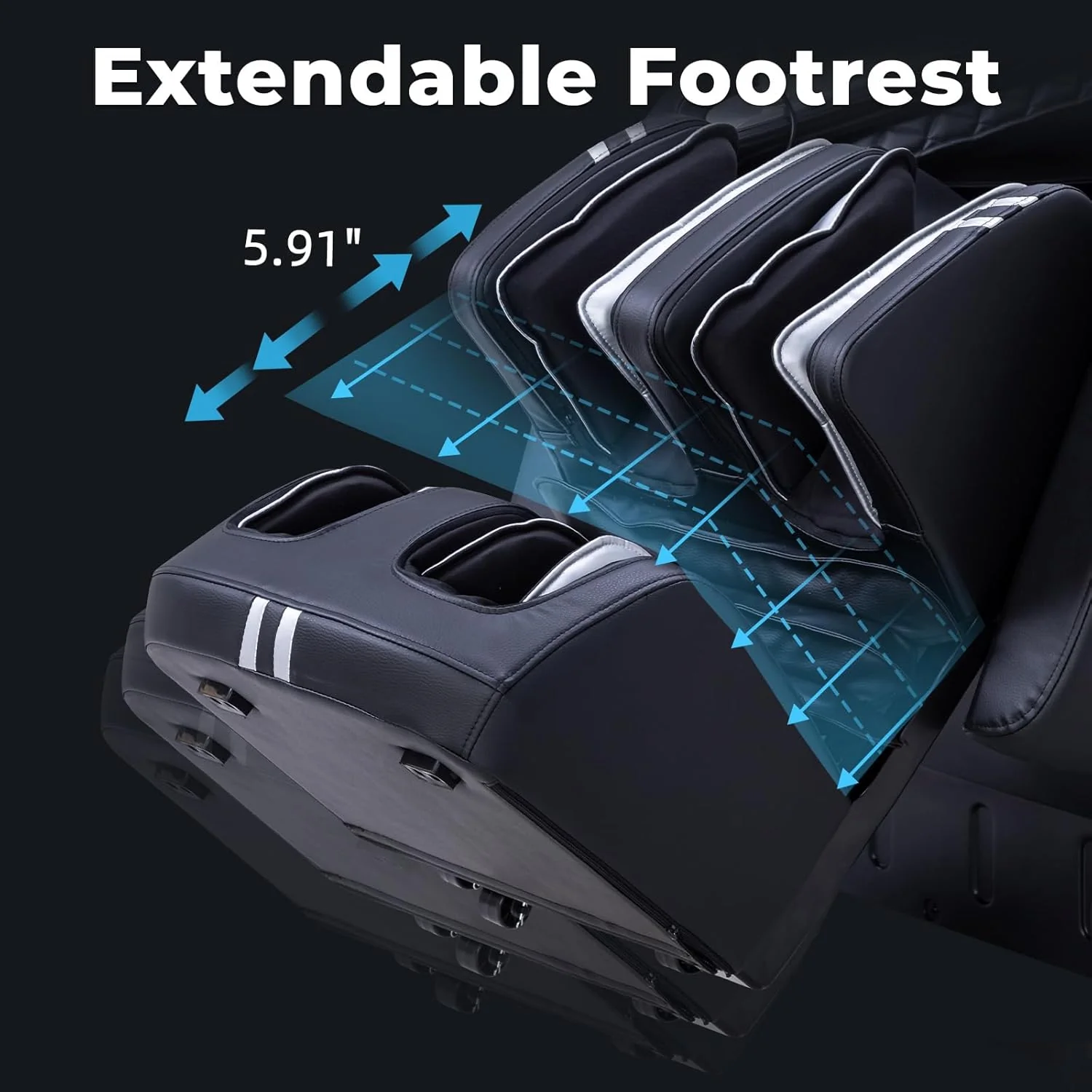 MassaMAX 4D Full Body Massage Chair With Zero Gravity, 15 Modes, Black - MT398 - Image 7