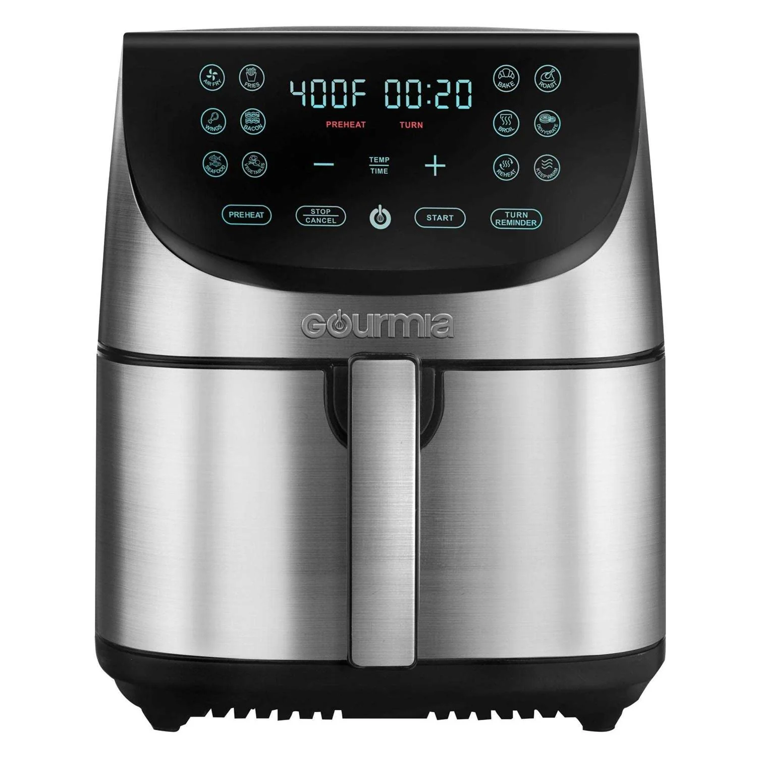 Gourmia Digital Air Fryer 8 Qt Stainless Steel