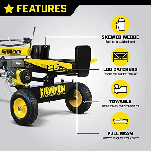 Champion Power Equipment-100251 25-Ton Horizontal/Vertical Full Beam Gas Log Splitter with Auto Return - Image 4