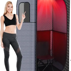 Personal Indoor Infrared Sauna Tent With Red Light Therapy, 9 Levels Up To 140F