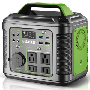 Ifanze 300W Portable Power Station, 296wh 80000mah Outdoor Solar Generator Quick Charge 110V AC Outlets DC Ports for Home Backup, Outdoor RV Camping, Emergency Lithium Battery, Power Outages, Black