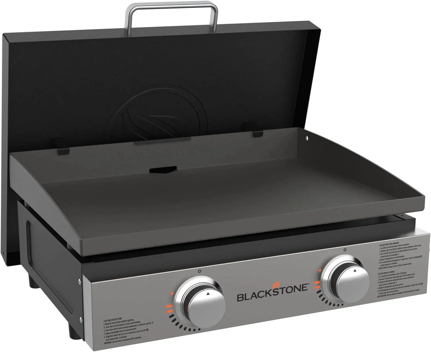 Blackstone 1666 22” Tabletop Griddle with Stainless Steel Faceplate, Powder Coated Steel, Black - Image 4