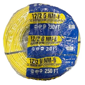 2025 Unbranded* 250-Ft Roll 12-2 AWG NM-B Gauge Indoor Electrical Copper Wire Ground Cable, WHITE (/2)