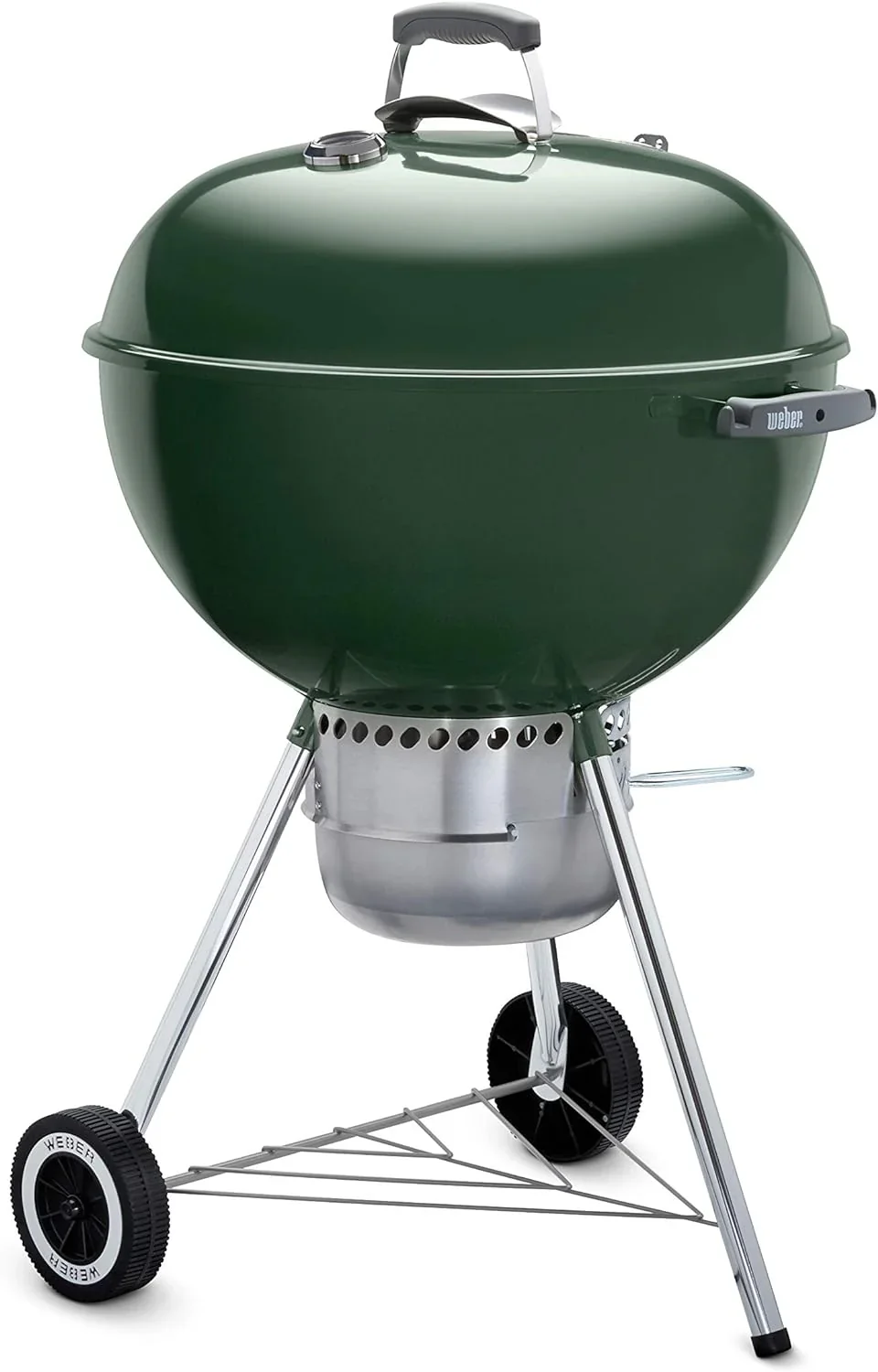 Weber Original Kettle Premium Charcoal Grill, 22-Inch, Black Outdoor BBQ Grill with Built‑In - Image 3