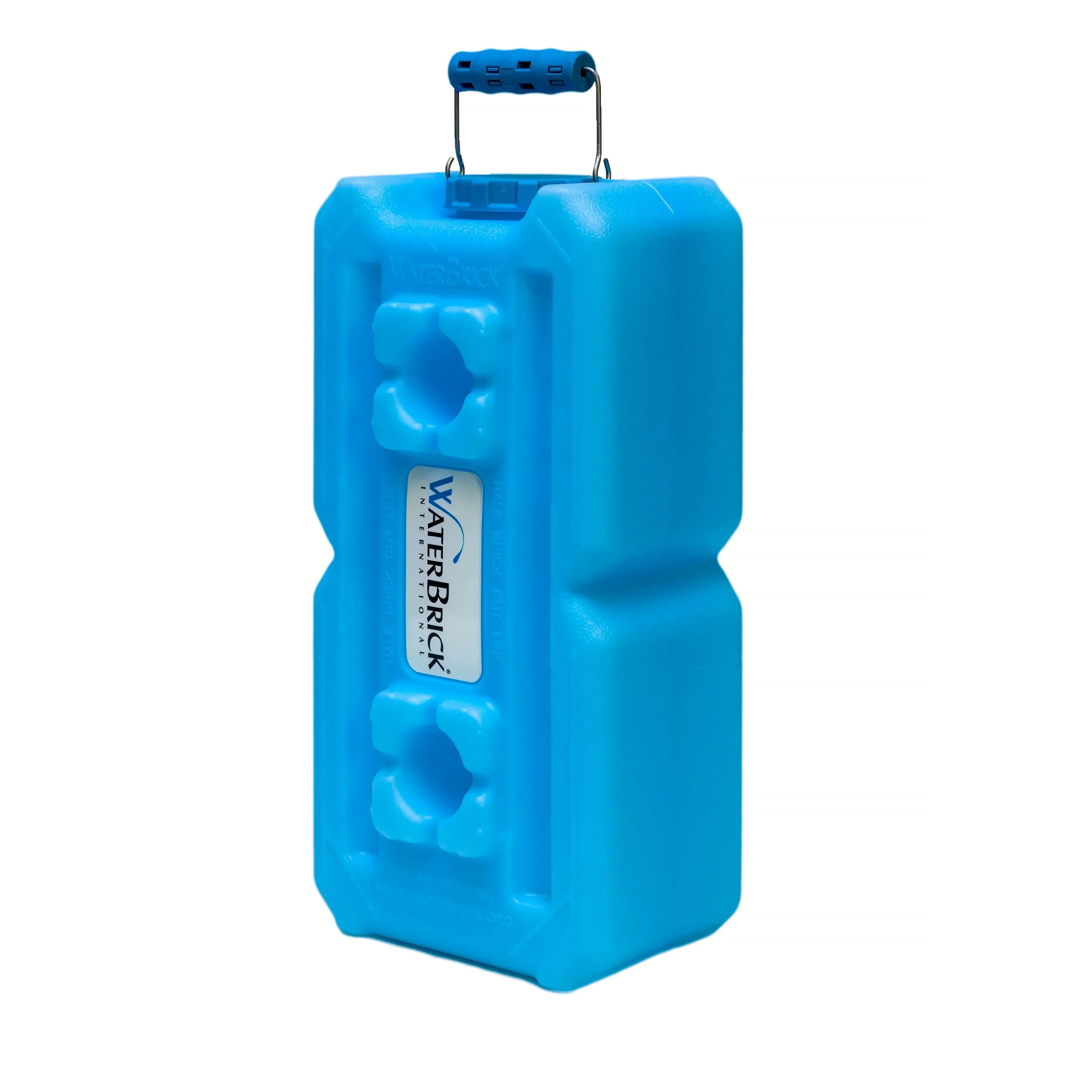 WaterBrick Stackable 3.5 Gallon Blue Water And Food Storage Container - 8 Pack - Image 3