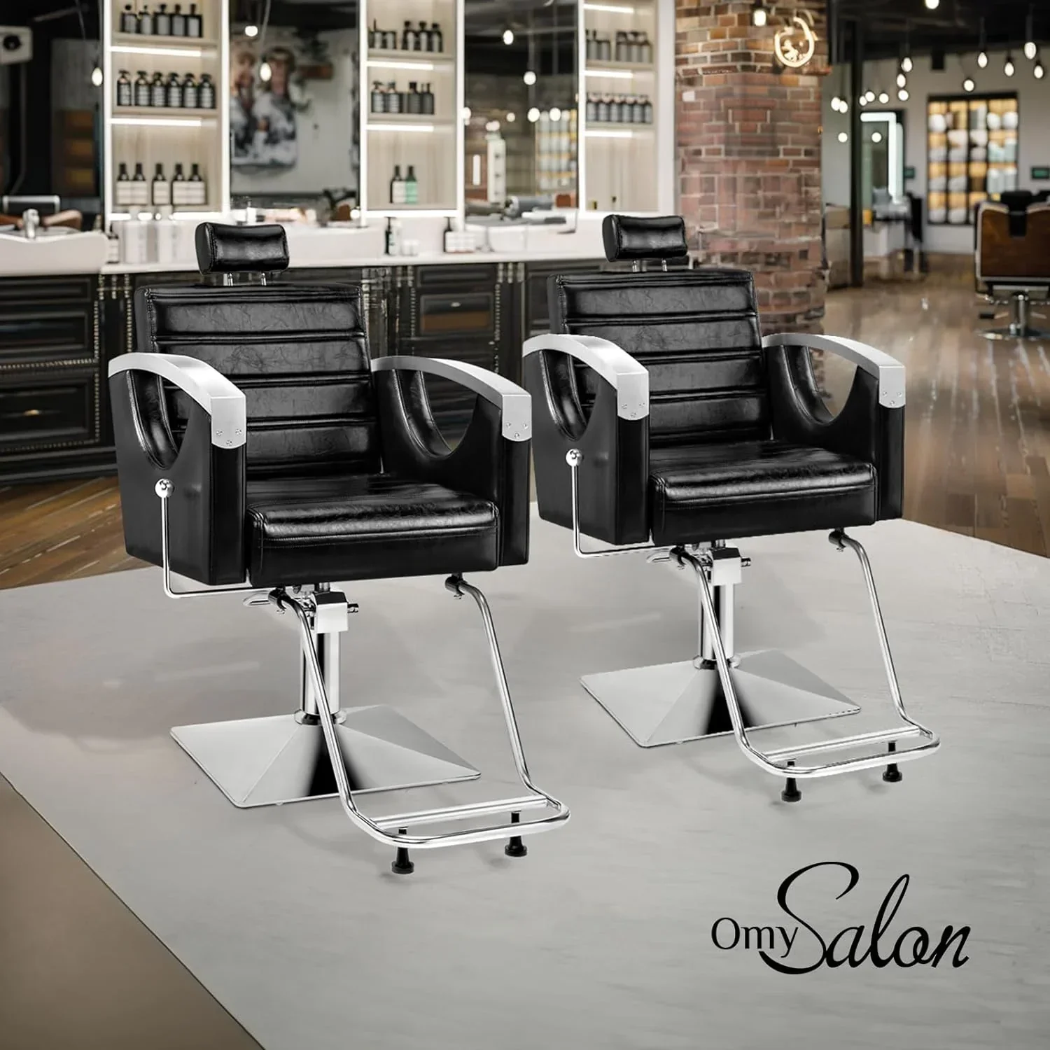 OmySalon All Purpose Reclining Hydraulic Salon Chair, 135 Degree - Image 2