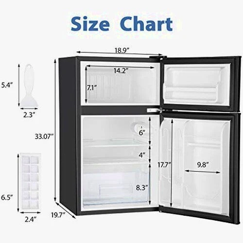 Euhomy 3.2 Cu.Ft Mini Refrigerator With Freezer - Image 3