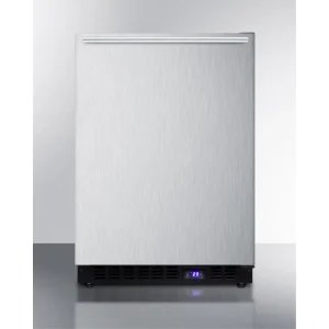 Frost-Free Built-In Undercounter All-Freezer With Stainless Steel Wrapped Exterior And Horizontal Handle