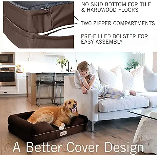 PetFusion Ultimate Orthopedic Dog Bed - Large, 50 x 40 x 13 in, 6-inch CertiPUR-US Memory Foam - Image 6