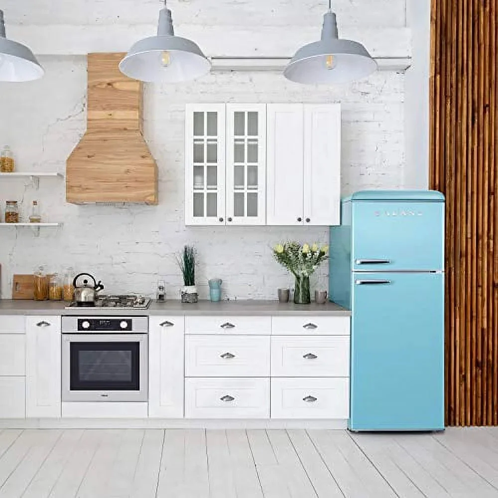 Galanz Top Mount Refrigerator 10.0 Cu Ft Blue 23.74 x 27.48 x 61.81 in - GLR10TBEEFR - Image 4