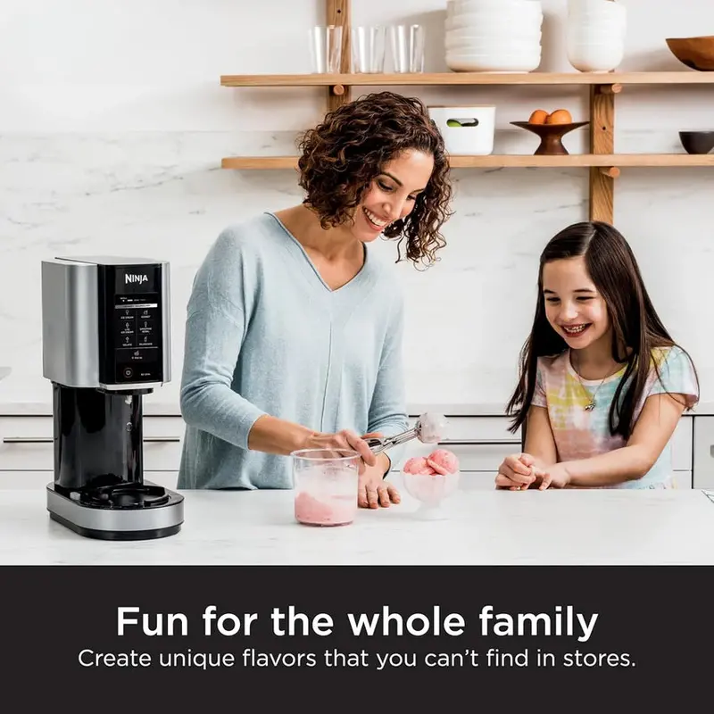 Ninja CREAMi Ice Cream Maker, 7 One-Touch Programs, 2 16-oz Pints, Silver - NC301 - Image 2