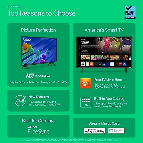VIZIO 40-inch D-Series Full HD 1080p Smart TV with AMD FreeSync, Apple AirPlay - Image 18
