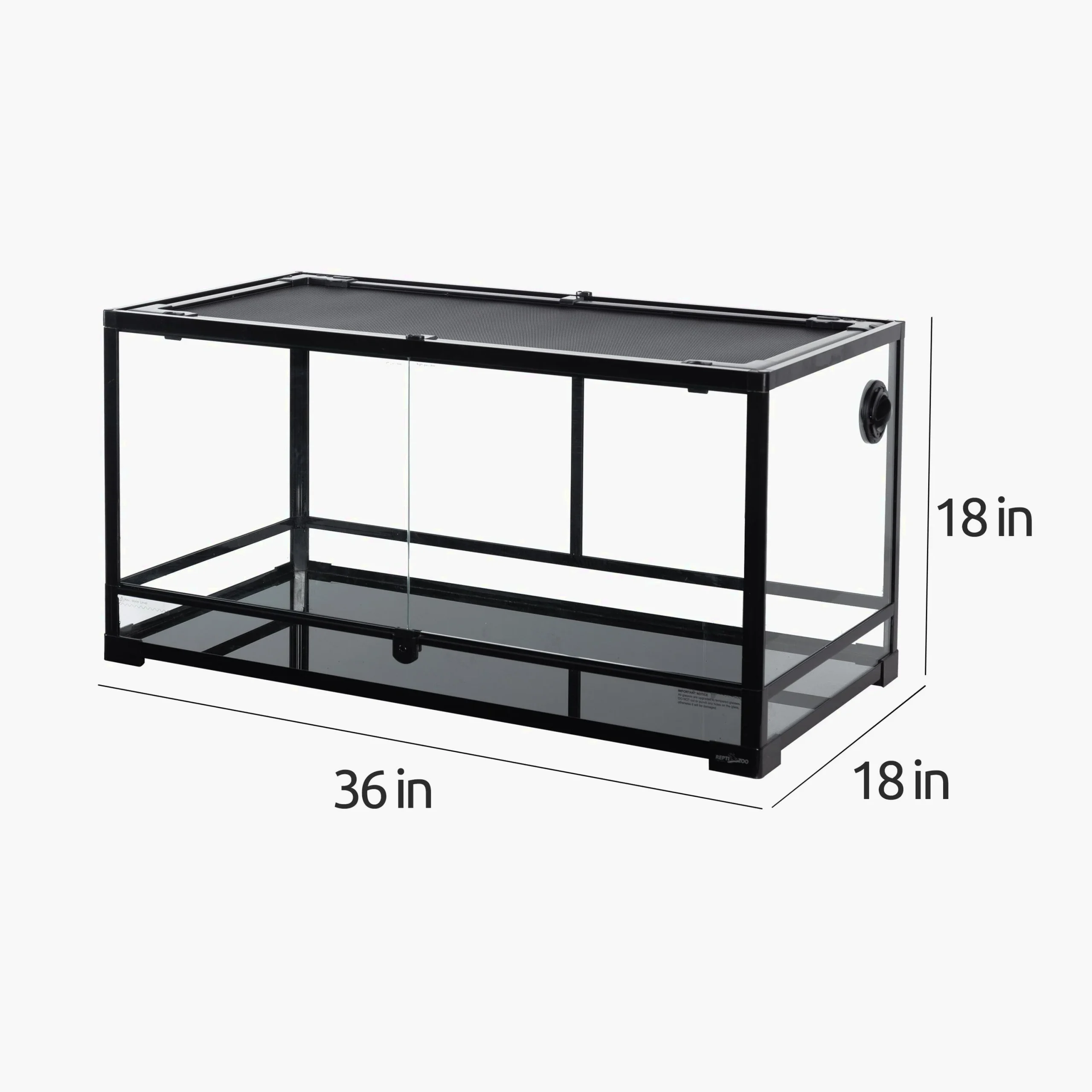 REPTI-ZOO Glass Terrarium, Front Double Doors, 40 Gallon - Image 6