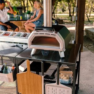 ooni Large Modular Outdoor Table - 31x31x35 Inch Stainless Steel Pizza Oven Stand