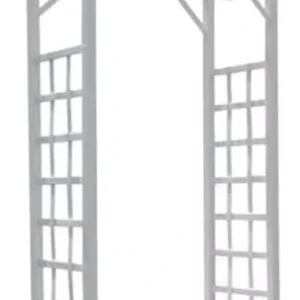 Dura-Trel PVC Garden Arbor, Elmwood, Mocha, 57in x 85in