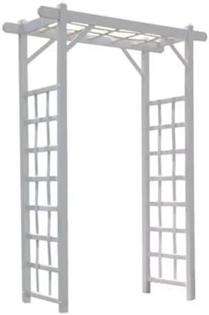 Dura-Trel PVC Garden Arbor, Elmwood, Mocha, 57in x 85in