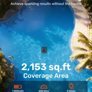 Cordless Robotic Pool Vacuum Cleaner With Smart Navigation And Wall And Waterline Cleaning