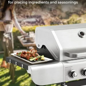 COWSAR 4-Burner Propane Gas Grill With Stainless Steel Burners, 44,000 BTU - 50.79in D x 21.65in W x 46.06in H