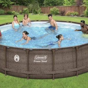 Coleman Power Steel Frame Above-Ground Swimming Pool Set 18 x 48