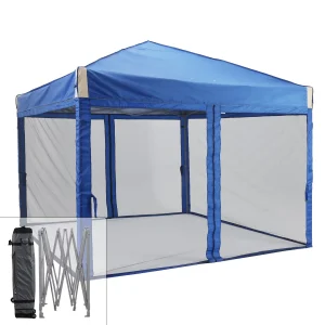Aoodor Pop Up Canopy 12'x12' With Removable Mesh Sidewalls - Black