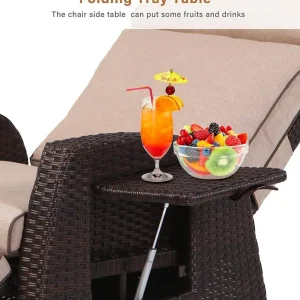 Weatherproof Outdoor Recliner Chair - 330 lbs Capacity, Steel Frame