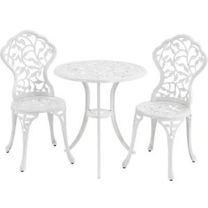 Yaheetech 3-Piece Aluminum Patio Bistro Set With 2 Chairs And Table - Antique Finish