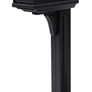 Rubbermaid Mailbox And Post Combo 49.88in X 10.13in X 20.75in Polyethylene Black