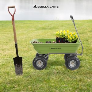 Gorilla Carts Utility Dump Wagon 6 Cubic Feet 1200 lb Capacity Black - GOR6PS