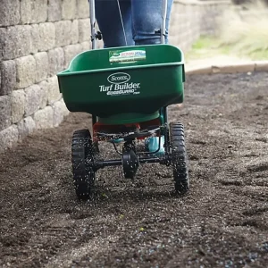 Scotts Turf Builder EdgeGuard Mini Broadcast Spreader - 5,000 Sq. Ft.