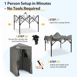 EAGLE PEAK Ultra Compact 4 ft x 4 ft Pop-Up Changing Room Canopy - Flex