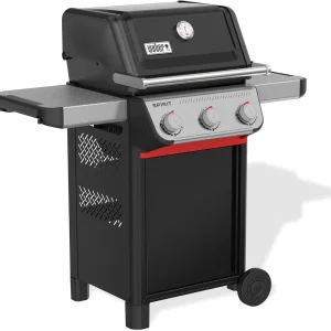 Weber Liquid Propane Gas Grill, 3 Burners, Black, Porcelain-Enameled Cast-Iron Grates - Spirit E-310