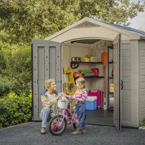 Keter Resin Outdoor Storage Shed, Taupe, 8 x 11 Foot - Factor