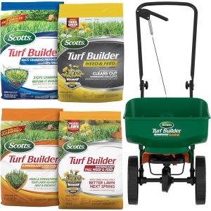 Scotts Turf Builder Northern Lawn Bundle With EdgeGuard Mini Spreader