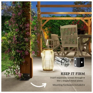 Wood Pergola 20 x 10 ft Dark Brown