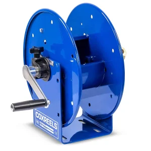 Coxreels Compact Hand Crank Steel Hose Reel, 4,000 PSI, Holds 3/8 in x 50 ft Hose - 112-3-50