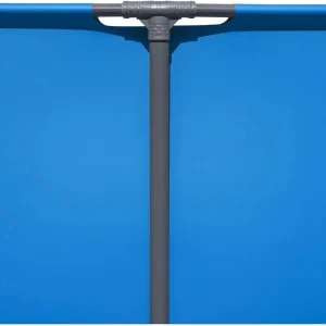 Steel Pro MAX 14 Foot x 48 Inch Round Steel Frame Above Ground Pool Set With 1,000 Filter Pump, Ladder And Cover - Gray