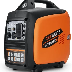 Portable Inverter Generator 2500W Gas Powered - Orange