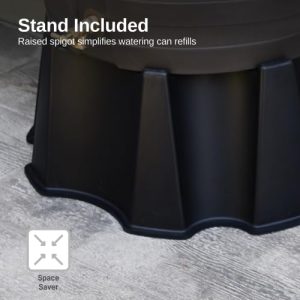50 Gallon Rain Barrel With Brass Spigot And Flat-Back Design