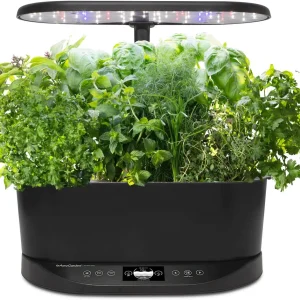 AeroGarden Indoor Hydroponic Garden With 9 Pods, 30W LED Grow Light, 24in Height - Bounty Basic