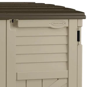 Suncast All-Weather Resin Horizontal Outdoor Storage Shed, 34 Cu. Ft., Taupe