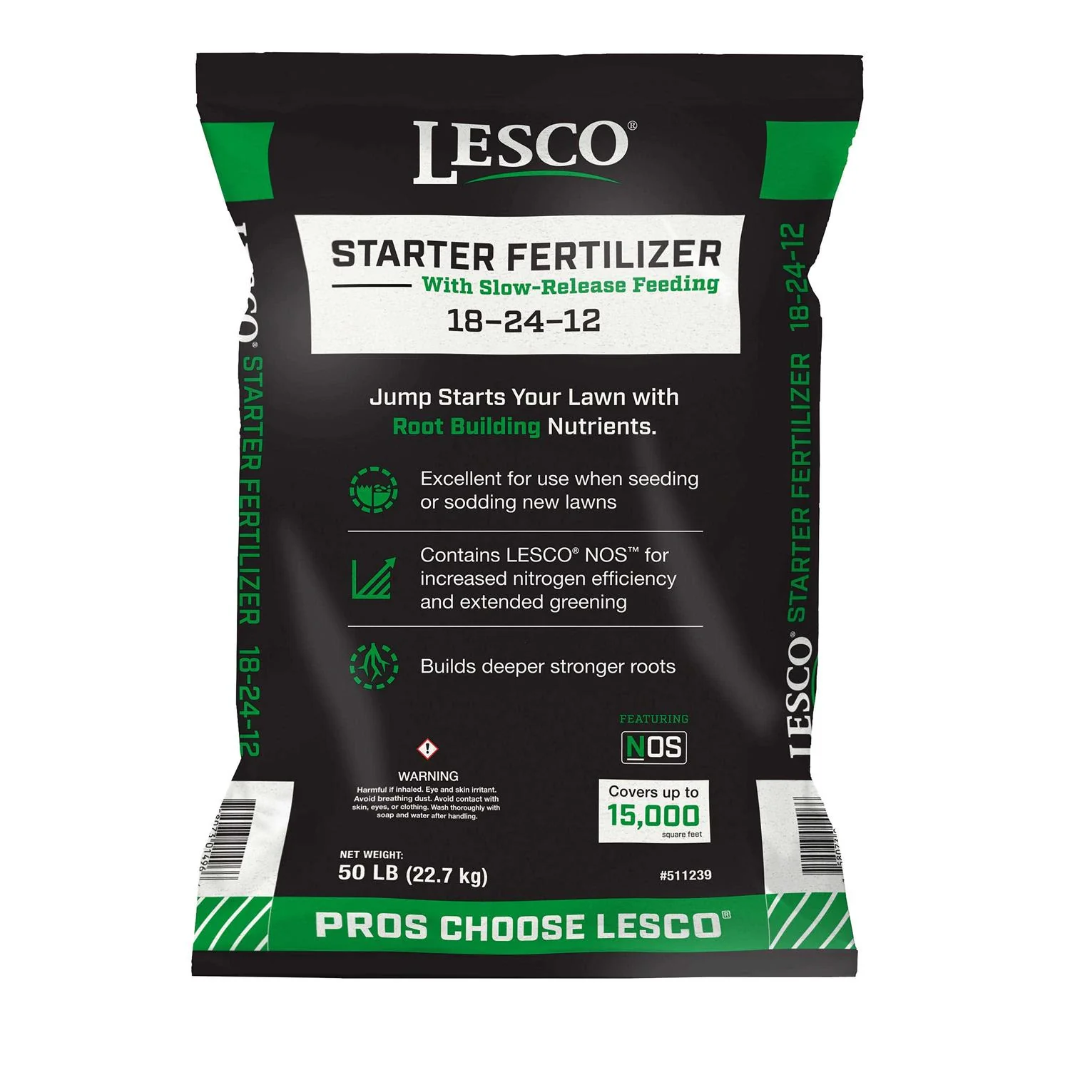 Lesco Lawn Starter Fertilizer 18-24-12 Covers Up To 15000 Sq Ft - 2759159