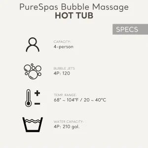 INTEX PureSpa Bubble Massage Spa Set, 4 Person, 77in x 28in - 28425EH