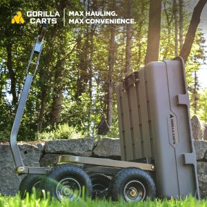 Gorilla Carts Utility Dump Wagon 6 Cubic Feet 1200 lb Capacity Black - GOR6PS