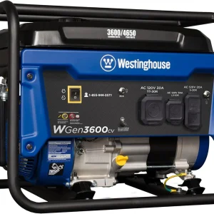 Westinghouse Portable Generator 3600 Running Watts 4650 Peak Watts 30A Outlet - 212cc