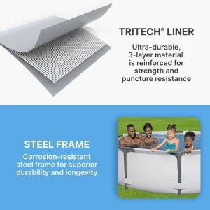 Bestway Steel Frame Above Ground Swimming Pool Set 10' x 30in - 2 Pack