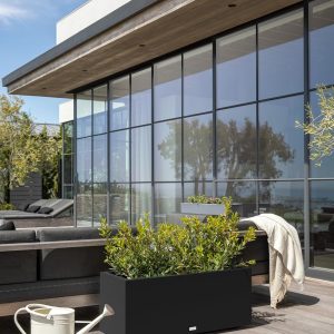 Veradek Rectangular Planter, Large, 16 in x 15 in x 38 in - Block Series Long Box